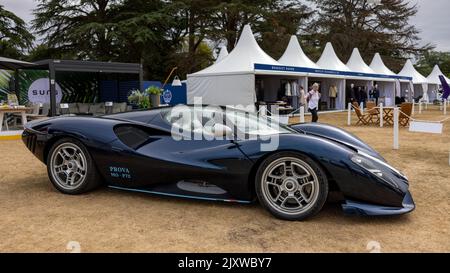 De Tomaso P72, al Salon Privé Concours d’Elégance tenutosi a Blenheim Palace il 4th settembre 2022. Foto Stock