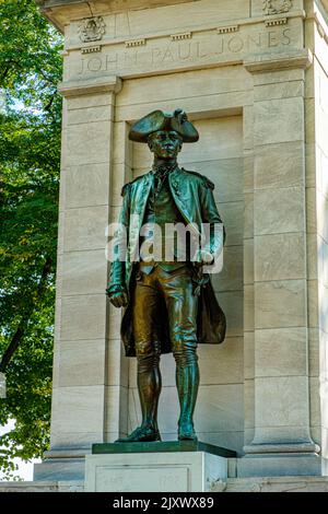 Commodore John Paul Jones statua, West Potomac Park, 17th Street SW Washington DC Foto Stock