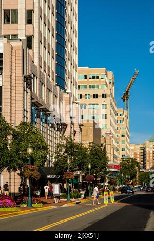 Market Street, Reston Town Center, Reston, Virginia Foto Stock
