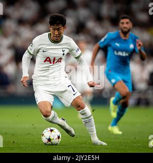 Londra, Regno Unito. 7th settembre 2022. Durante la partita della UEFA Champions League tra Tottenham Hotspur e Olympique de Marseille a White Hart Lane, Londra, mercoledì 7th settembre 2022. (Credit: Federico Maranesi | MI News) Credit: MI News & Sport /Alamy Live News Foto Stock