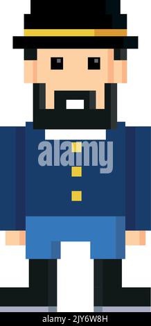 doorman pixel 8 bit Illustrazione Vettoriale