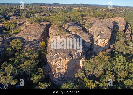 Antenna di arenaria paese intorno Cobbold Gorge Foto Stock