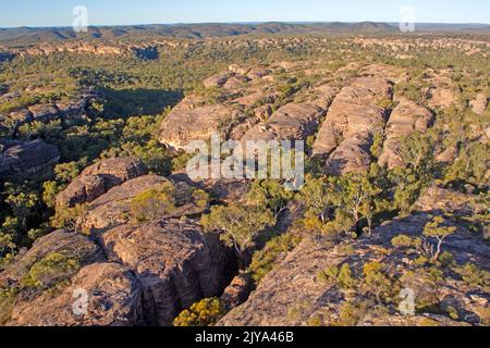 Antenna di arenaria paese intorno Cobbold Gorge Foto Stock