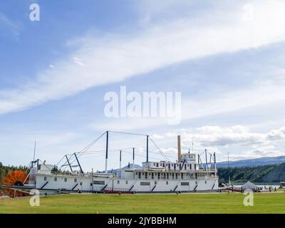 Whitehorse Yukon Territory - 3 2008 agosto; SS Klondike riposa sul sito storico nazionale di S.S. Klondike accanto al fiume Yukon Foto Stock