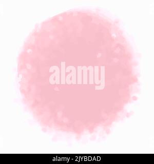 macchia acquerello con gocciolamenti e macchie di sbavatura, elemento vettoriale disegnato a mano Illustrazione Vettoriale