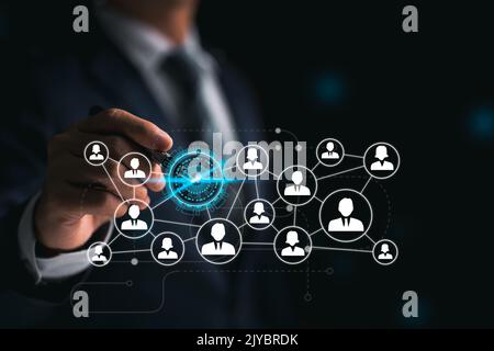 Human Resources (HR) Recruitment Employment Headhunting Concept. Foto Stock