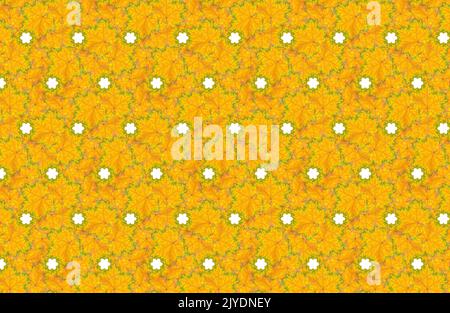 Astratto sfondo autunnale fatto da foglie di acero caduto pigmentato. Foto Stock