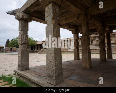 Dettagli del Tempio Vitthal a Hampi Stato Karnataka India 08 08 2022 Foto Stock