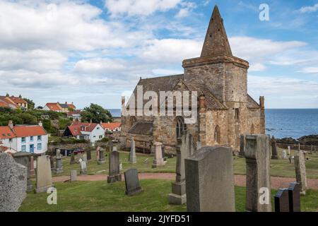 St Monans chiesa sul bordo del villaggio di St Monans nel Neuk orientale di Fife, Scozia. Foto Stock
