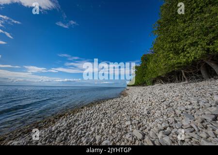 Il Door County Land Trust è un'organizzazione per la conservazione del territorio che protegge migliaia di ettari di terreno nella Door County Wisconsin, come questa riserva naturale Foto Stock