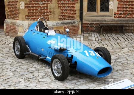 Stanguellini Formula Junior (1959) venduto a £ 90.000. Gooding Classic Car Auction, 3 settembre 2022. Hampton Court Palace, Londra, Regno Unito, Europa Foto Stock