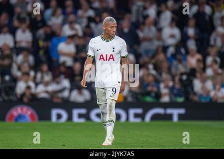 LONDRA, INGHILTERRA - SETTEMBRE 07: Richarlison di Tottenham Hotspur durante la partita di UEFA Champions League D tra Tottenham Hotspur e Olympiqu Foto Stock