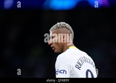 LONDRA, INGHILTERRA - SETTEMBRE 07: Richarlison di Tottenham Hotspur durante la partita di UEFA Champions League D tra Tottenham Hotspur e Olympiqu Foto Stock