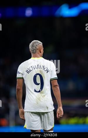 LONDRA, INGHILTERRA - SETTEMBRE 07: Richarlison di Tottenham Hotspur durante la partita di UEFA Champions League D tra Tottenham Hotspur e Olympiqu Foto Stock