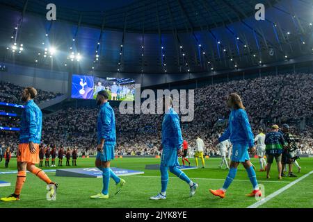 LONDRA, INGHILTERRA - SETTEMBRE 07: Matteo Guendouzi dell'Olympique Marseille durante la partita di UEFA Champions League D tra Tottenham Hotspur e O. Foto Stock