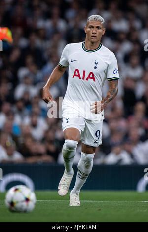 LONDRA, INGHILTERRA - SETTEMBRE 07: Richarlison di Tottenham Hotspur durante la partita di UEFA Champions League D tra Tottenham Hotspur e Olympiqu Foto Stock