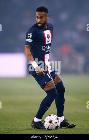 Parigi, Francia. 06 settembre 2022. Neymar Jr del Paris Saint-Germain FC in azione durante la partita di calcio della UEFA Champions League tra il Paris Saint-Germain FC e il Juventus FC. Credit: Nicolò campo/Alamy Live News Foto Stock