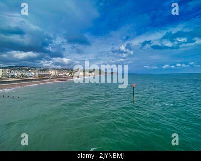 Teignmouth Beach nel Devon meridionale Foto Stock