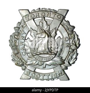 Badge del Toronto Scottish Regiment (la regina Elisabetta la regina madre) come pubblicato dal 1920 in poi, anche durante la seconda guerra mondiale. Foto Stock