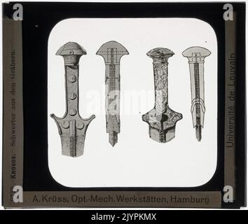 Uno specchio in bronzo con un piede in rilievo raffigurante una figura maschile e una femmina in un abbraccio intimo. L'opera mostra le pratiche artistiche del tempo e riflette le relazioni umane e i temi dell'unità o dell'affetto nel suo design. Foto Stock