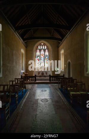 The Alter in St Andrews Church Nether Wallop, Hampshire, Inghilterra Foto Stock