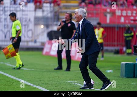 Il capo allenatore Gian Piero Gasperini (Atalanta BC) durante l'AC Monza vs Atalanta BC, calcio italiano Serie A match a Monza, Italia, 05 2022 settembre Foto Stock