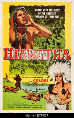 Poster del film d'epoca Hiawatha 1952 Foto Stock