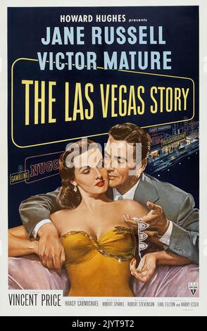 Poster del film d'epoca per il film RKO del 1952 The Las Vegas Story Foto Stock