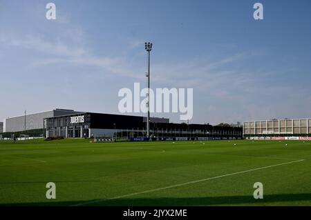 Juventus Training Center durante la sessione di formazione presso il JTC del 05 settembre 2022 a Torino Foto Stock