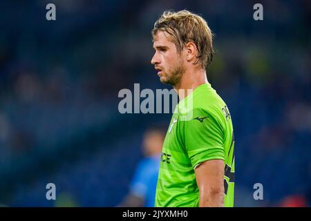 ROMA, ITALIA - 8 SETTEMBRE: Portiere Ivan Provedel Lazio Roma durante la partita di UEFA Europa League Group F tra Lazio Roma e Feyenoord allo Stadio Olimpico il 8 settembre 2022 a Roma (Foto di René Nijhuis/Orange Pictures) Foto Stock
