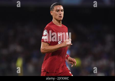 Napoli, Italia. 7 Set, 2022. Darwin Nunez del Liverpool FC durante la partita della UEFA Champions League tra SSC Napoli e Liverpool FC allo Stadio Diego Armando Maradona Napoli Italia il 07 settembre 2022. Credit: Franco Romano/Alamy Live News Foto Stock