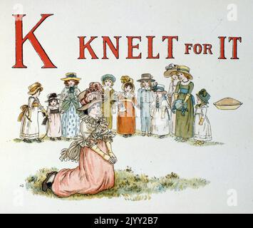 ABC Alphabet libro di apprendimento di Kate Greenaway. Catherine Greenaway (17 marzo 1846 – 6 novembre 1901) è stata una . Foto Stock