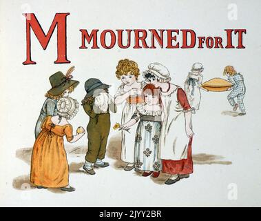 ABC Alphabet libro di apprendimento di Kate Greenaway. Catherine Greenaway (17 marzo 1846 – 6 novembre 1901) è stata una . Foto Stock