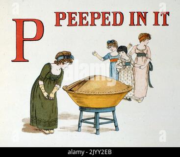ABC Alphabet libro di apprendimento di Kate Greenaway. Catherine Greenaway (17 marzo 1846 – 6 novembre 1901) è stata una . Foto Stock