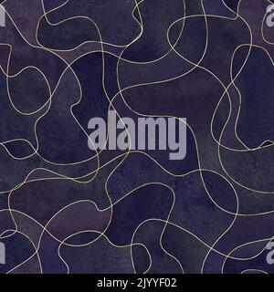 Astratta forma liquida geometrica piatta e moderna forma un pattern senza giunture. Sfondo acquerello di lusso alla moda con forme futuristiche di colore. Design del coperchio Foto Stock