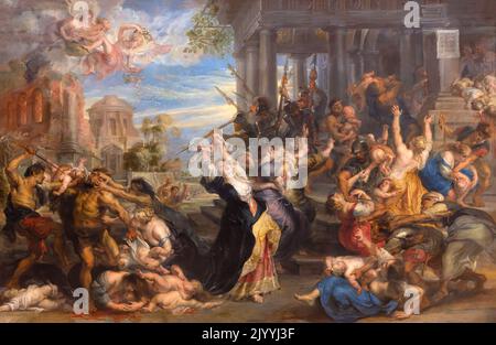 Il massacro degli Innocenti, Peter Paul Rubens, 1638, Alte Pinakothek, Monaco di Baviera, Germania, Europa Foto Stock