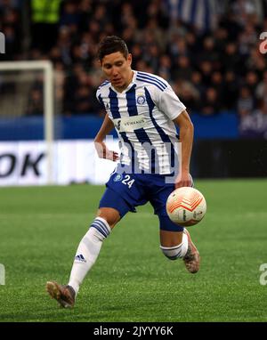 8 settembre 2022, Bolt Arena, Helsinki UEFA Europa League 2022-23 HJK Helsinki - Real Betis Balompi David Browne - HJK Credit: Juha Tamminen/AFLO/Alamy Live News Foto Stock