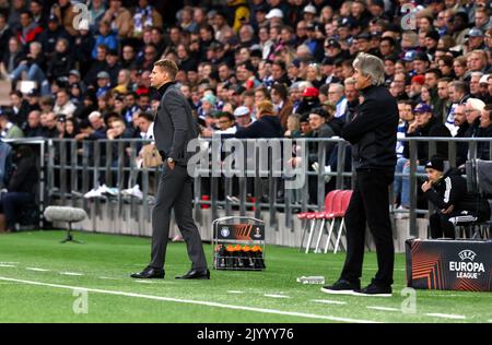 8 settembre 2022, Bolt Arena, Helsinki UEFA Europa League 2022-23 HJK Helsinki - Real Betis Balompi Coach toni Koskela - HJK Credit: Juha Tamminen/AFLO/Alamy Live News Foto Stock