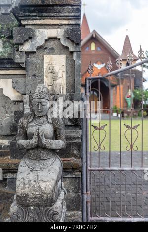 Chiesa cattolica Gereja katolik Gembala Baik Pegending a Badung, Bali, Indonesia. Foto Stock