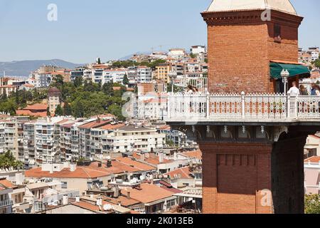 Edificio storico ascensore. Izmir, città di Esmerna. Turchia Foto Stock