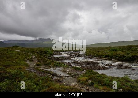 Cascate di Sligachan, Isola di Skye Foto Stock