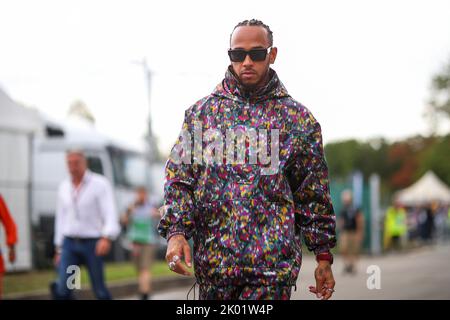 Italia, 09/09/2022, Monza, Italia. 09th Set, 2022. #44 Lewis Hamilton Mercedes AMG Team F1 durante il GP d'Italia, 8-11 settembre 2022 sul circuito di Monza, campionato del mondo di Formula 1 2022,09/09/2022 Foto Federico Basile/Insidefoto Credit: Insidefoto di andrea staccioli/Alamy Live News Foto Stock