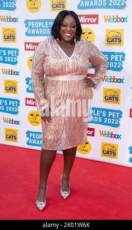 Judi Love partecipa al “Mirror People’s PET Awards” presso il Grovenor House Hotel, Londra, Regno Unito, il 8th settembre 2022. Foto Stock