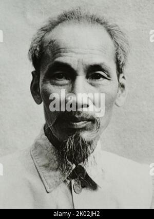 Ho Chi Minh (1890 - 1969), rivoluzionario e politico vietnamita. Ha ricoperto la carica di primo ministro del Vietnam dal 1945 al 1955 e di presidente dal 1945 al 1969. Foto Stock