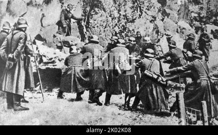 Le truppe naziste invadono la Polonia. 1939 Foto Stock