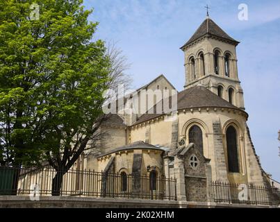 La chiesa Paroisse Saint-Pierre de Montmartre a Parigi, Francia Foto Stock