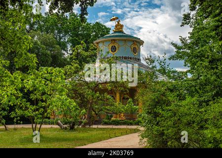 Casa del tè cinese, il Parco Sanssouci, Potsdam, Brandeburgo, Germania Foto Stock