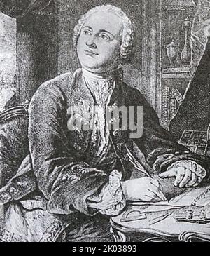 Mikhail Vasilievich Lomonosov, fondatore dell'Università Statale di Mosca. Mikhail Vasilyevich Lomonosov (1711 - 1765) polymath, scienziato e scrittore russo, che ha dato importanti contributi alla letteratura, all'educazione e alla scienza. Foto Stock