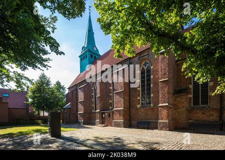 Germania, Ahaus, Westmuensterland, Muensterland, Westfalia, Renania settentrionale-Vestfalia, Ahaus-Ottenstein, Chiesa parrocchiale cattolica di San Giorgio, Spaet Gothic Foto Stock