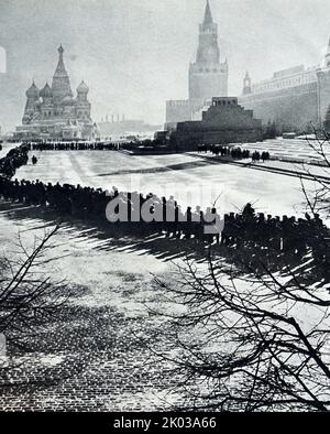 Il Mausoleo di Lenin a Mosca 1930. Foto Stock